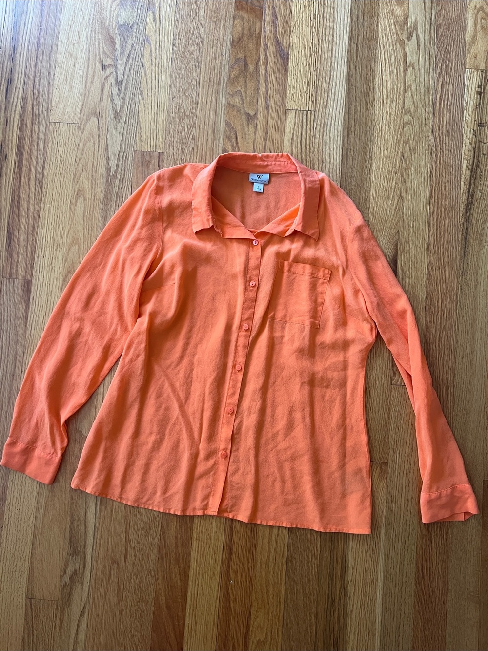 Worthington Orange Button-Down Shirt
